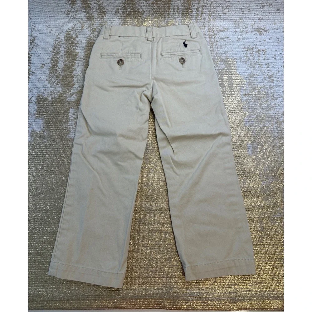POLO RALPH LAUREN Toddler Boys Beige Khaki Chino Pants Preppy Dressy Casual 3T